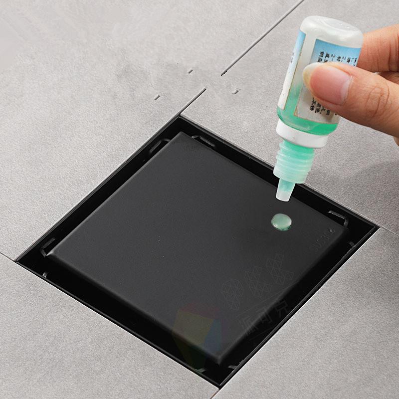 1 buc 10x10cm Oțel Inoxidabil Sifon de Pardoseală cu Ieșire Laterală Invizibilă Sifon de Pardoseală Ascuns Baie Două Culori Periat Sifon de Pardoseală