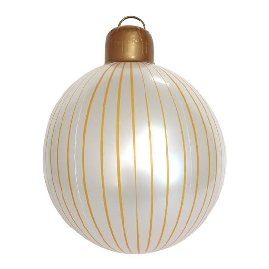 

16 Гигантские надувные елочные шары Большие ПВХ надувные шары Украшения для внутреннего и наружного двора, газона, крыльца жёлтый