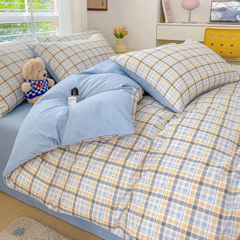 Sleep Grid Cotton 13070 Four-Piece Set