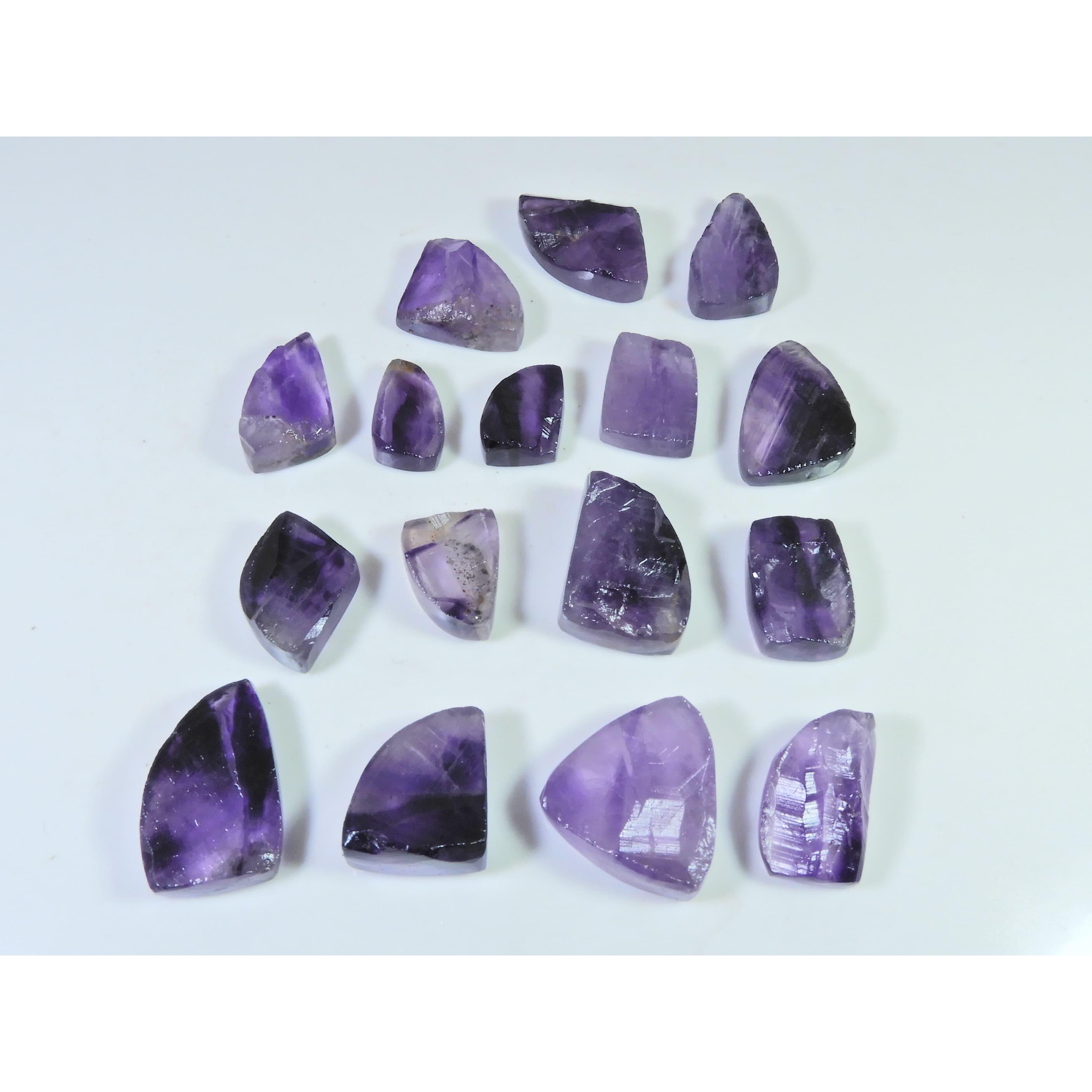 310Cts. Natural Amethyst Druzy Fancy Cabochon Loose Gemstone 16Pcs Lot C-1257