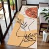 Plant Themes Runner Rug Abstract Geometry Soft Non-Slip Mat Modern Minimalist Home Decor Carpet for Hallway Living Room Bedroom