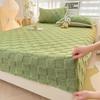 3PC(1XSheet+1XPillowcase)Winter Warm Fitted Bed Sheet Taff Velvet Fleece Bed Linen Single/Double/King/Queen Size Plush Mattress Cover Thick Bed Cover