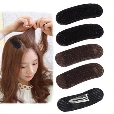 Set of Invisible Fluffy Hair Clips - Volumizing Hair Roots, DIY Styling, Easy To Use, Solid Color, Cute Oblong Shape - Perf