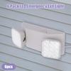 LED Dual-Head Emergency Light, 6 Pack Emergency Lighting Fixtures, Modern White Design Emergency Lights for Office Spaces