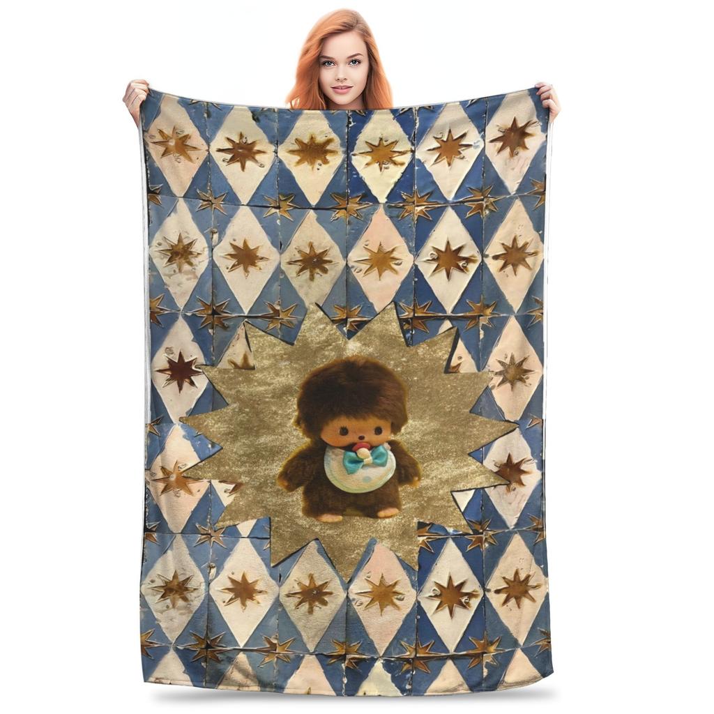 Monchhichi Decke Qualität Weich Bettwäsche Überwürfe Winter Mädchen Jungen Outdoor Lustige Tagesdecke