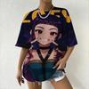 Women's T-Shirt KPop Demon Hunters Graphic Vibrant Anime Style Print Featuring Casual Loose Fit Top for Trendy Outfits