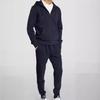 Men's 2024 Trendy Slim Fit Fleece Zipper Hoodie Set