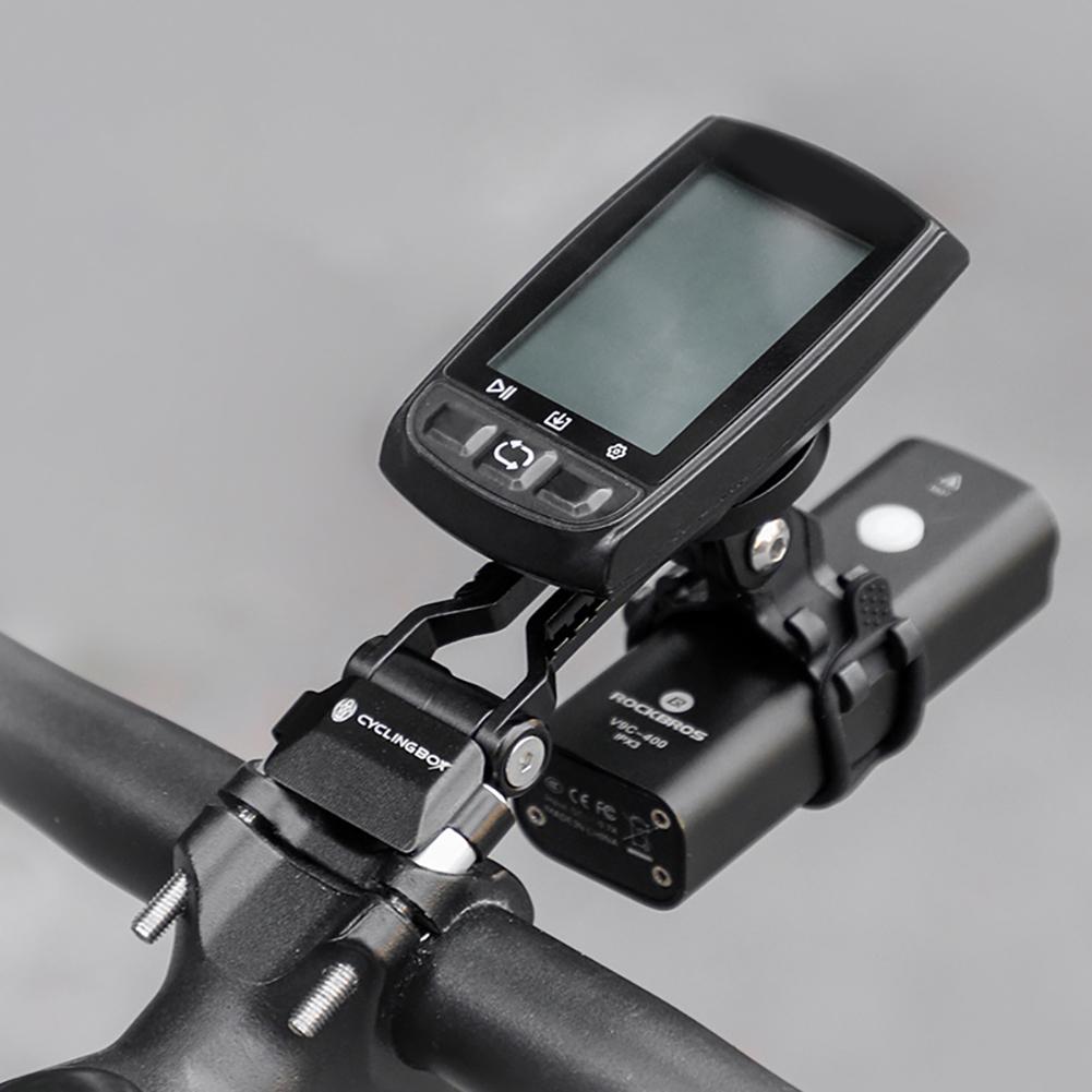 CYCLINGBOX Bike GPS Stopwatch Bracket Adjustable Code Table Frame Bracket Aluminum Alloy Centered View Cycling Accessories