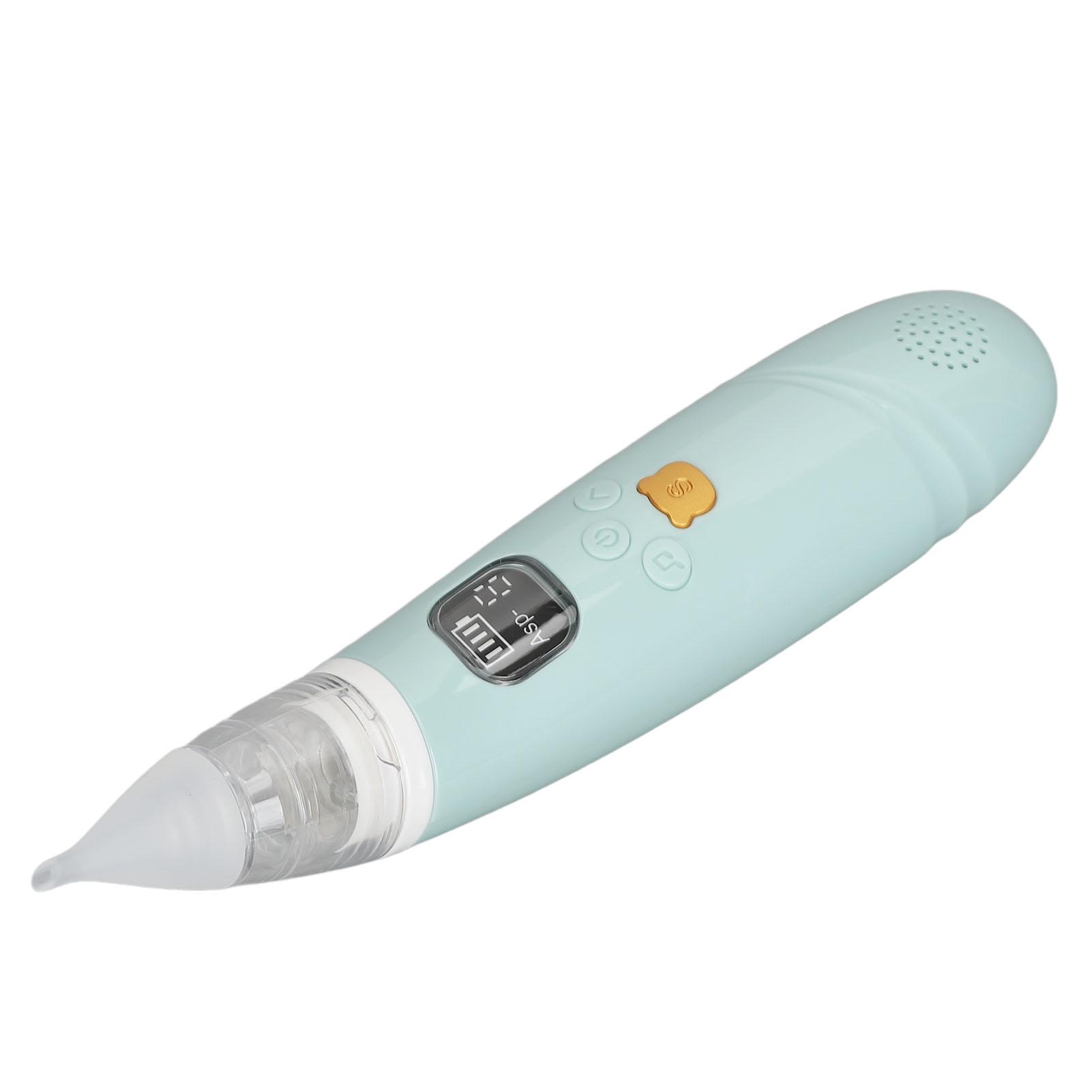 

Electronic Infant Nose Aspirator Adjustable Suction Level Music Light Soothe Function Automatic зелёный
