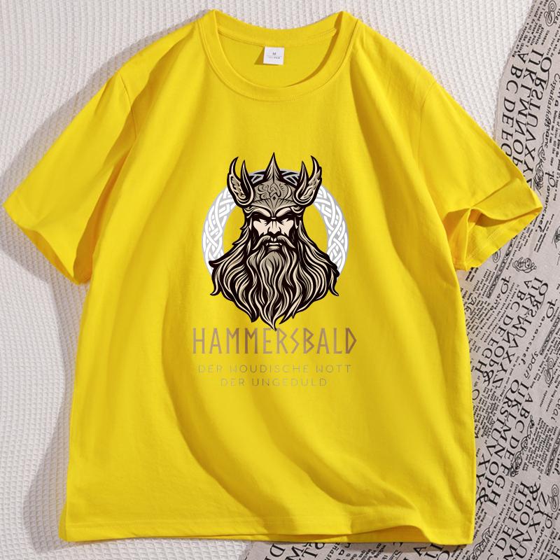 Vintage Head God T-Shirt Lässig Rundhals Baumwolle Kurzarm T-Shirt Streetwear Lockerer Schnitt Grafik T-Shirt Herrenkleidung Streetwear