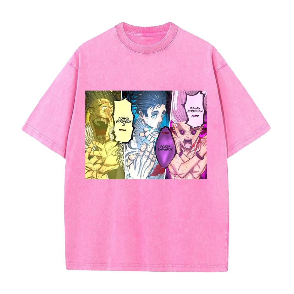 Okkotsu Yuta Ishigoori Ryuu Jujutsu Kaisen Kleidung Herren Damen Manga T-Shirts Gewaschenes T-Shirt Lässiges Baumwoll-T-Shirt Harajuku T-Shirt