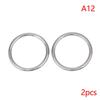 2Pcs 304 Stainless Steel Round O Ring M3 M4 M5 M6 Rust Smooth Solid Strong O Ring Fishing Yoga Hanging Welded Rings