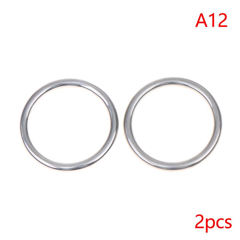 2Pcs 304 Stainless Steel Round O Ring M3 M4 M5 M6 Rust Smooth Solid Strong O Ring Fishing Yoga Hanging Welded Rings