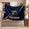 Leeds Rhinos Flanelldecke, Personalisierte Weiche Überwurfdecke mit individuellem Namen und Text, Heimdekoration Geschenk