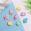 200Pcs Cute Resin Cartoon Shell Starfish Fish Seahorse Nail Art Resin Decoration for Scrapbooking DIY Jewelry Making Accessories