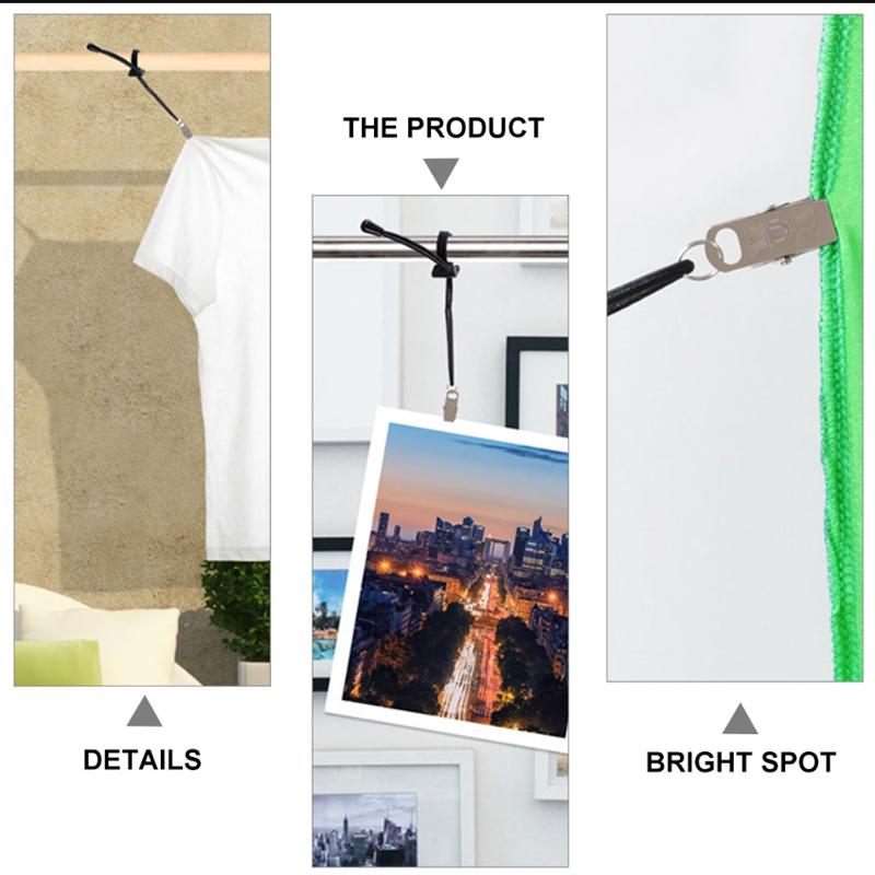 2/4Pcs Multi-Functional Photography Background Cloth Clips - Elastic Nylon Backdrop Fasteners, Windproof Holder for Clothes