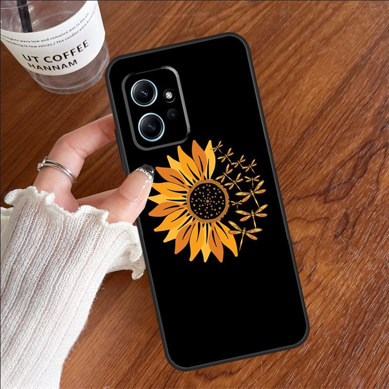 Beautiful Yellow Sunflower Case For Xiaomi Redmi 14C 13C 12C 10C Redmi Note 14 13 11 9 10 12 Pro 9S 10S 11S 12S Cover