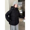 Winter New Women's Hooded Padded Coat, Loose Fit Fashion Versatile Cotton Jacket for Women, European Style Outerwear
