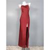 Export Single Lu Home Fashion Suspenders Smooth Fabric Slit Slim-Fitting Slim Looking Temperament Banquet Dress Women's Dress
