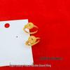 Vietnamese Gold Auspicious Cloud Peace Buckle Gourd Ring: Women's Chinese Heritage Charm.