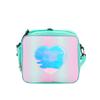 Children Cute Pink Heart Laser Lunch Bag Large Capacity Insulated Student School Office Bento Bag Portable Picnic Food Backpack