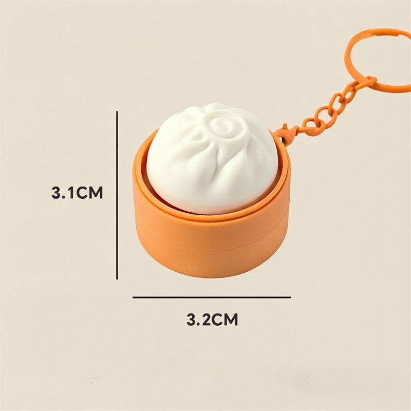 Mini Gourmet Keychain Decompression Toy Anxiety Relief Toy Fried Egg Burger Sushi Avocado Durian Pendant Bag Backpack Decor