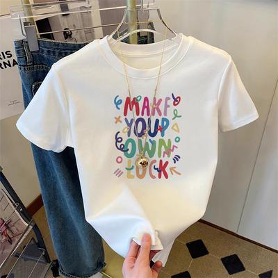 2025Printed Short Sleeve Plus Size Women's Short Sleeve T-Shirt Summer Loose Women's T-Shirt High Quality Letter Pattern CCXX209