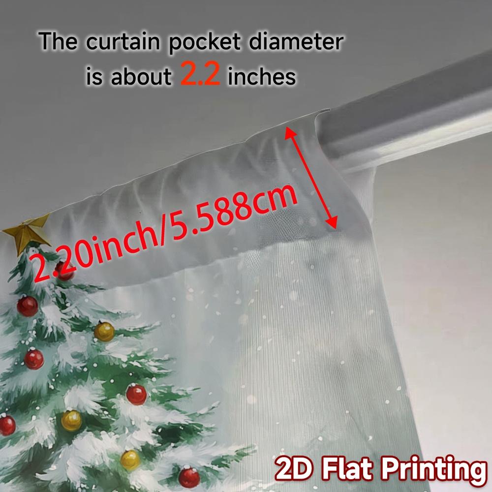 2pcs  Curtains Christmas Tree Snow Gifts_a (2) Pattern Modern Curtains Durable 100% Polyester Fabric Curtains Decorations Inside