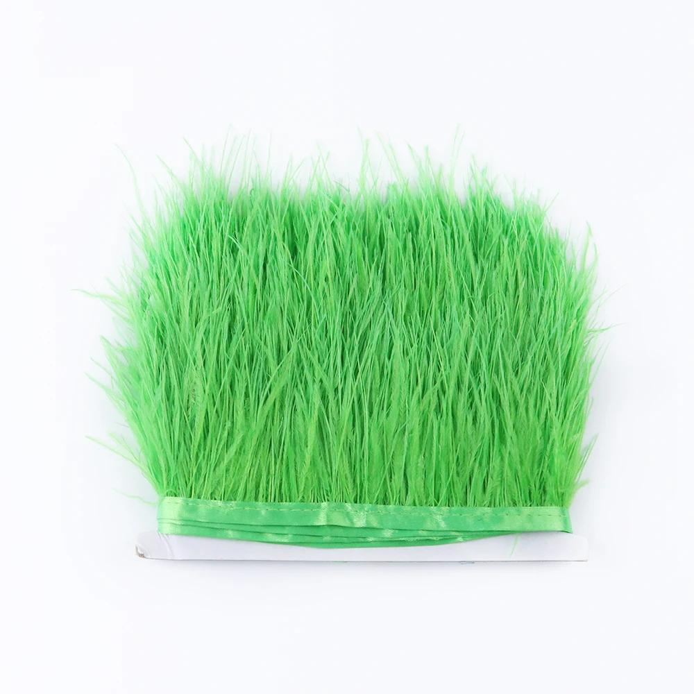 Feather1 meter Natural Ostrich feather Trims Ribbon 6-15 cm for Skirt DIY Clothing Black White Ostrich feathers Wedding Decoration