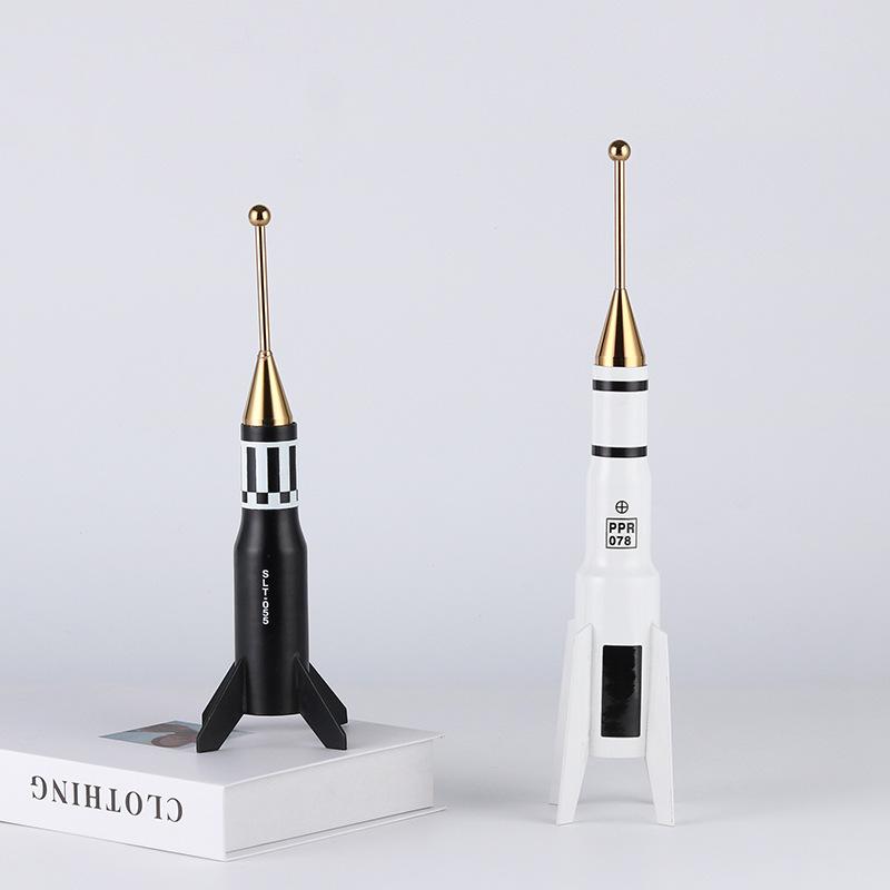Creative Light Luxury Rocket Aviation Model Crafts Ornaments Sales Office Model Room Children's Room Bookcase Living Room Accessories