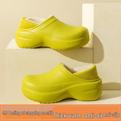 Zapatillas de Felpa Antideslizantes para Interior de Mujer Otoño/Invierno con Talón Trasero - Cálidas, Impermeables, Suela de Algodón para el Hogar y Postparto.