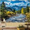 Snow Capped Mountains And Autumn Forest Landscape Tapestry Living Room Entrance Hall Feature Wall Decorative Tapestry