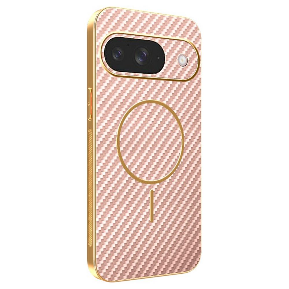 For Google Pixel 10 Phone Case Carbon Fiber Textured Electroplated TPU Back Cover