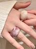 Multicolor Floral Acrylic Jelly Ring Y2K Style Statement Jewelry for UK EU Markets US Size 7 Eco-Friendly Material Rings Girls