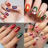 New Manicure Nail Pads European And American Festivals Christmas Elements Medium Rectangular Wearing Nail Pads