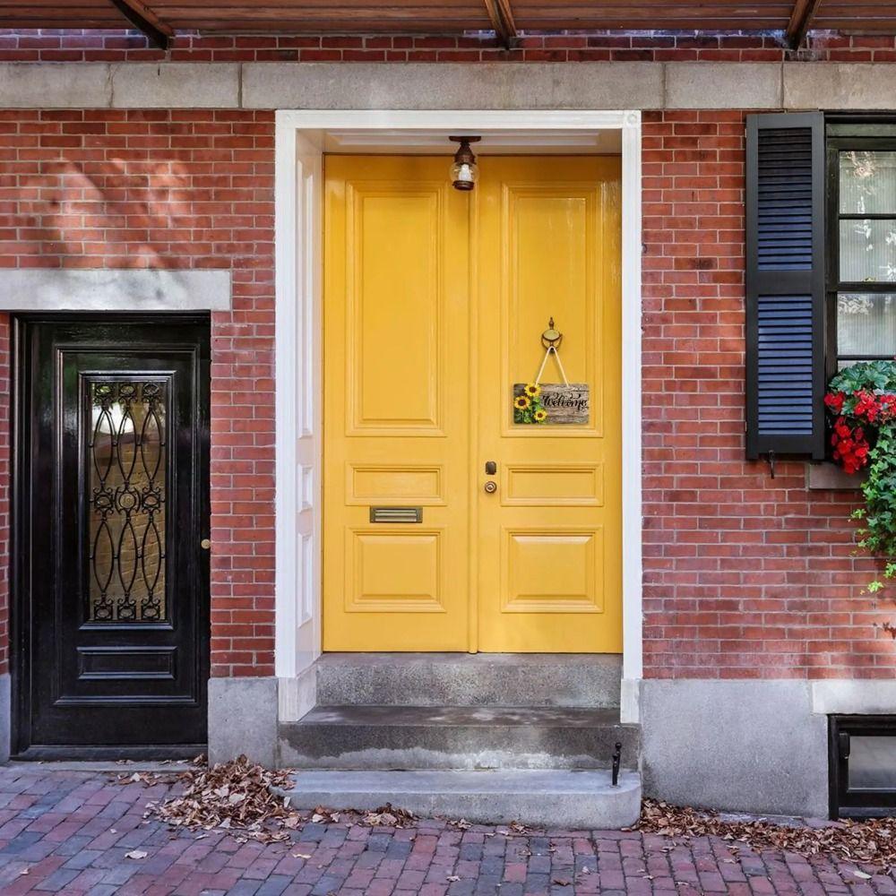 Hanging Welcome Door Sign Pastoral Style Wooden Decoration Sign  Garden Decoration