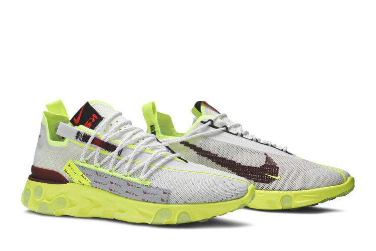 Nike React Runner ISPA Platinum Tint Volt Glow Team Red Men's Sneakers