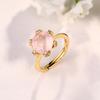 Tancise Classic 925 Sterling Silber 9*9Rosa Quarz Ring Damenschmuck Hochzeit Versprechen Party Geschenk