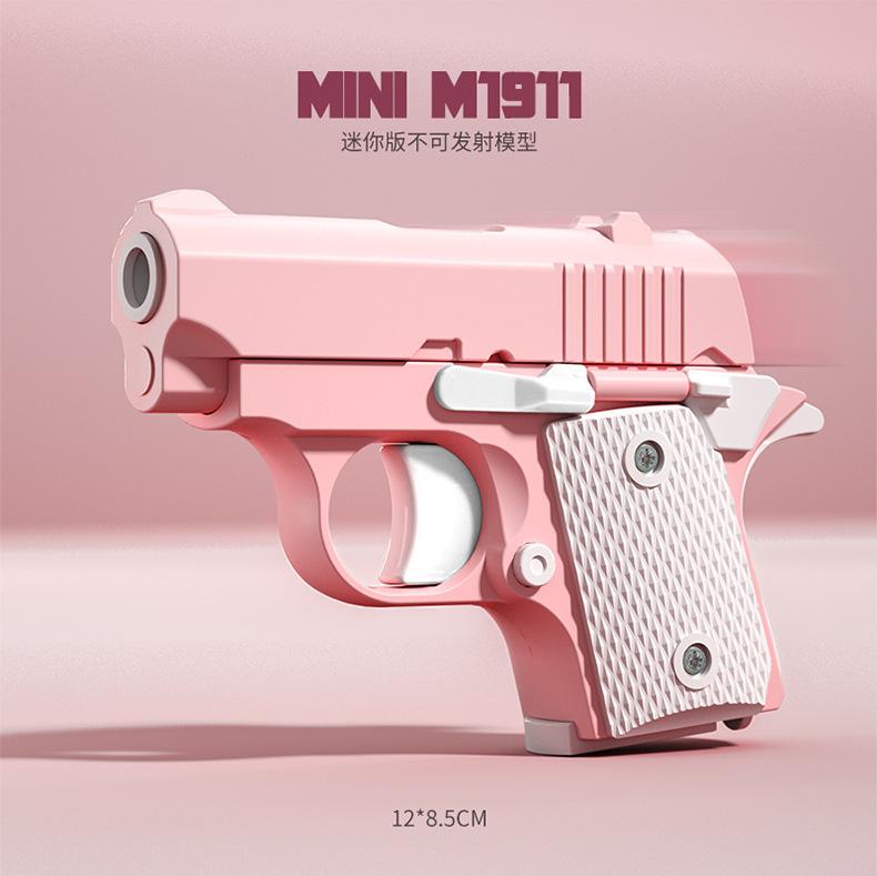 Mini Decompression Model Toy M1911 for Kids 6+! Manual Model Toy Gun For Boys Girls Outdoor Games Non-launchable model Gift