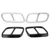 Car Quad Exhaust Tip Trim Stainless Steel for Mercedes‑Benz CLS W218 2012 2013 2014 2015 2016 2017