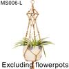 Linen Rope Plants Flowers Pot Hanging Basket Holder Net Garden Balcony Decor
