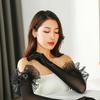 Sunscreen Women Long Mittens Elastic Bridal Mesh Gloves Solid Lace Sleeves Gloves  Christmas