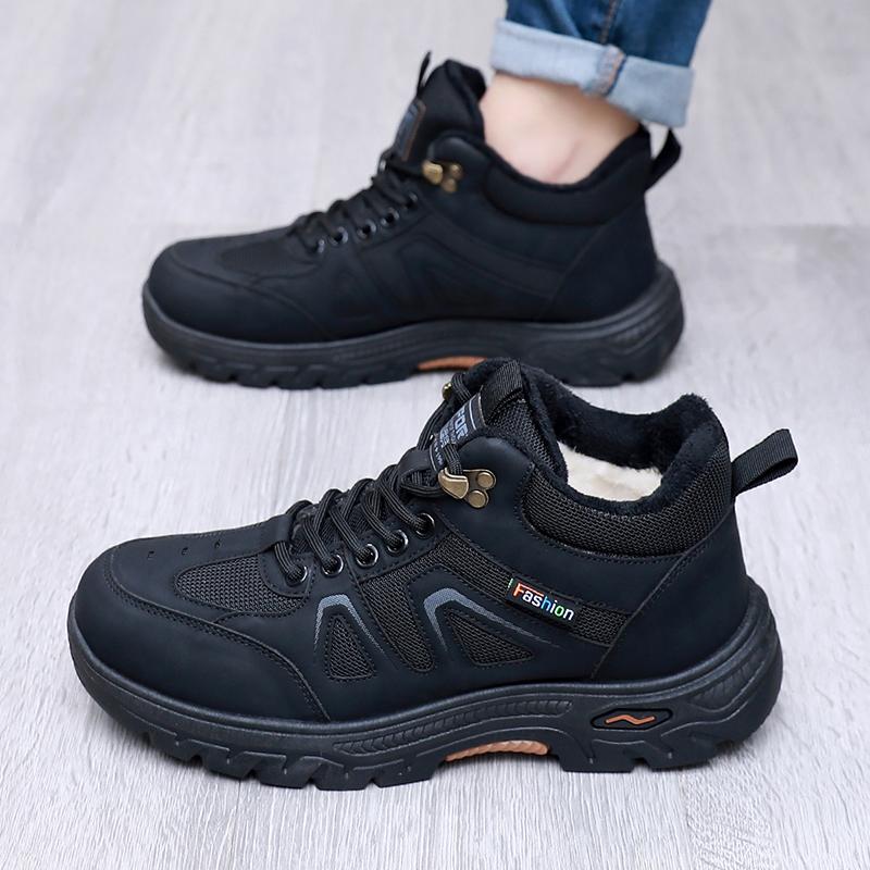 

Мужские повседневные хлопковые туфли для зимы, утепленные и на подкладке для тепла, противоскользящие и износостойкие для улицы, доставка 39