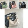Retro Style 2024 Trendy Summer Oxford Fabric Tote Bag With Zipper Closure