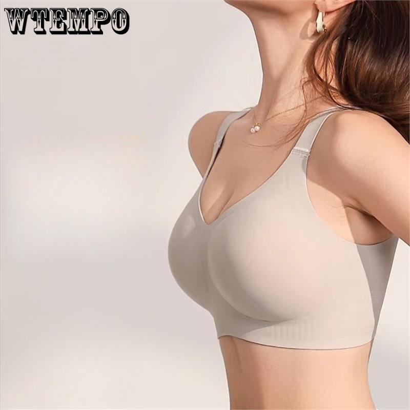 Invisible Lingerie Women's Full-cup Thin Bra Anti-sagging Breast Retraction Invisible Bra Push Up Bra