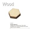 50/100/200pcs Wood Pieces Unfinished Hexagonal Wood Shapes Blank Wooden Cutouts Ornaments Natural for Christmas Craft Projects