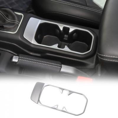 Central Front Water Cup Holder Frame Trim Decor Cover for 2018+ Jeep Wrangler JL