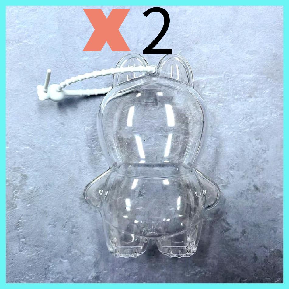 Labubu 4.0 Pin için Şeffaf Koruyucu Kılıf Aşk Serisi Peluş Bebek Toz Kılıfı LABUBU Bebek Aksesuarları İçin Saklama Kutusu