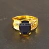 Black Onyx Oval Cut With 925 Silver Gold Plated Ring For Men's #A812 JL375666900540