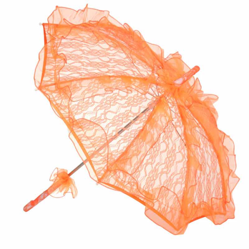 60Cm Women Ladies Cotton Lace Parasol Umbrella Bridal Wedding Party Handmade